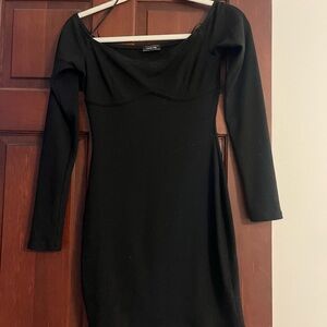 Lovely Day Black Long Sleeve Dress